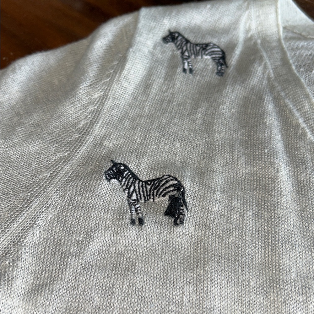 NIC+ZOE Zebra Crossing Linen Blend Cardigan - Picture 4 of 9